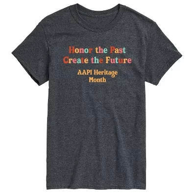 Мужская футболка с коротким рукавом Honor Past Create Future с графическим рисунком heather charcoal