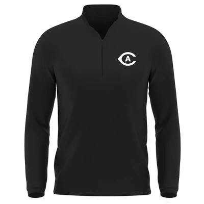 Мужской пуловер University of California-Davis Adult Active Sport на молнии 1/4 с логотипом на левой стороне груди, черный