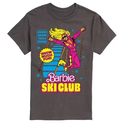 Мужская футболка Barbie Ski Club с принтом, угольно-серая