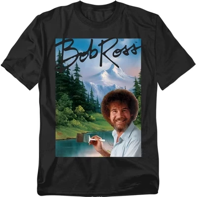 Мужская футболка LogoVision Bob Ross, чёрная