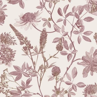 Обои Veer Decor Botanical Blueprint, красные