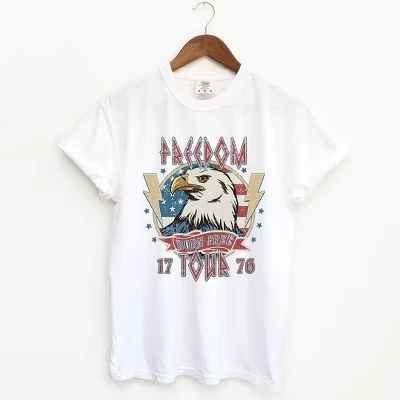 Женская футболка Freedom Tour Born Free с коротким рукавом, окрашенная в белый цвет
