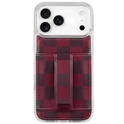 Чехол Walli для iPhone 17 Pro Max с кошельком, cozy check
