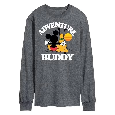 Мужская футболка Adventure Buddy с длинным рукавом и графическим рисунком heather charcoal