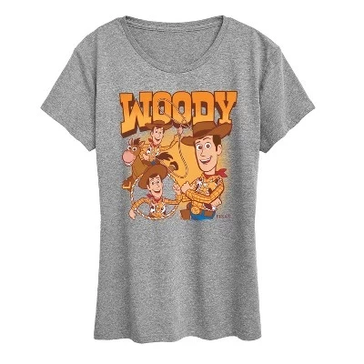 Женская футболка с коротким рукавом и графическим рисунком Woody Bootleg, серая