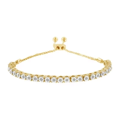 Серебряный теннисный браслет с бриллиантами Miracle-Set Bolo весом 1/4 карата, желтый