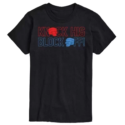 Мужская футболка с коротким рукавом Knock His Block Off и графическим принтом, черная