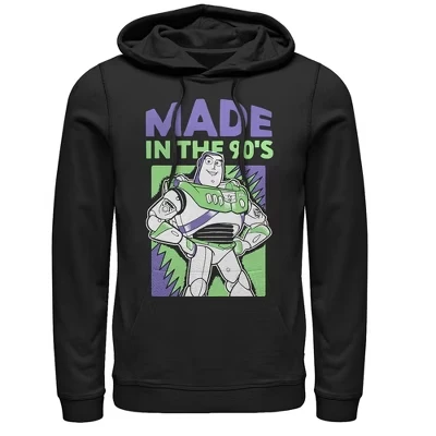 Мужское худи Toy Story Buzz Lightyear 90-е, черное