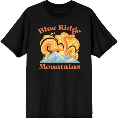Мужская футболка Bioworld Blue Ridge Mountains, черная