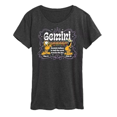 Женская футболка с коротким рукавом Heather charcoal от Gemini - Это полдела и вдвойне весело