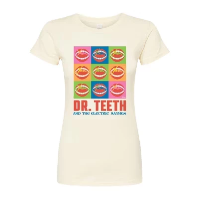 Женская футболка Dr. Teeth & The Electric Mayhem Tour с приталенным рисунком natural