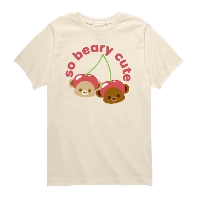 So Beary Cute -Кремовая футболка с коротким рукавом и рисунком для малышей