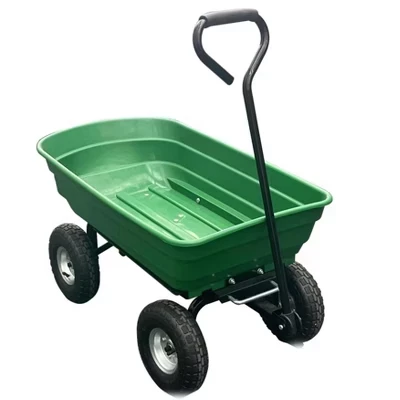 Тяжелая садовая тележка-тачка - Универсальная ручная тележка для сада с 4 колесами, предназначенная для озеленения домашнего двора