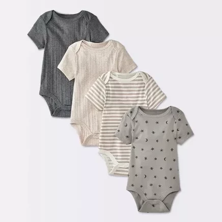 Боди с коротким рукавом Baby 4pk Moon - ™ Серый