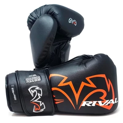 Боксерские перчатки Rival RS11V Evolution на липучке, черные