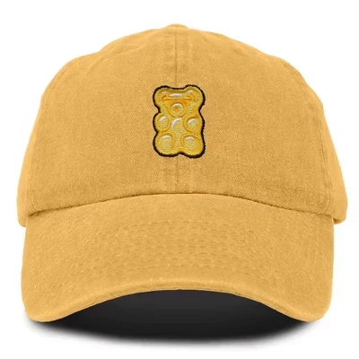 Женская бейсболка DALIX Gummy хлопковая, washed gold
