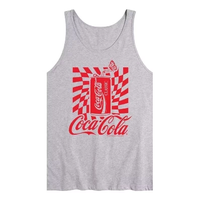 Мужская майка Coca-Cola с принтом банки, меланжевая