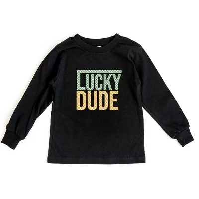 Детский лонгслив The Juniper Shop Lucky Dude, черный
