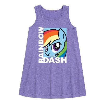 Фиолетовое платье Aline без рукавов с рисунком Rainbow Dash Graphic