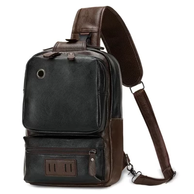 Детский рюкзак Unique Bargains из PU-кожи 26×32 см, черный