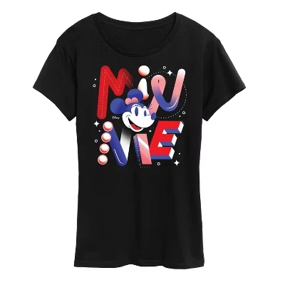 Женская футболка Disney Minnie Word Art, чёрная