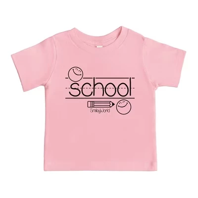 Детская футболка The Juniper Shop «Школьные линии», розовая
