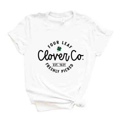 Женская футболка с коротким рукавом и рисунком Four Leaf Clover Co., белая