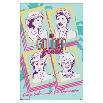 Постер в рамке Trends International The Golden Girls, белый