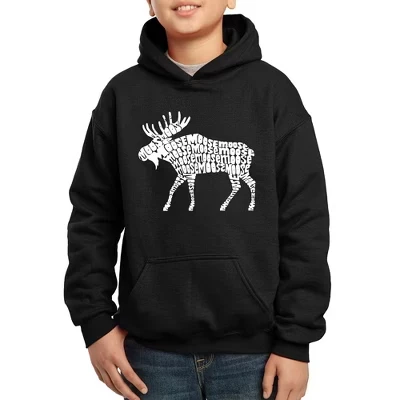 Толстовка с капюшоном Boy's Word Art - Moose black