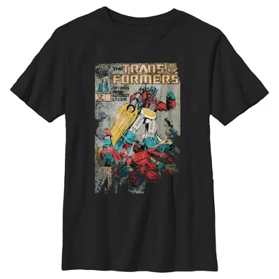 Футболка для мальчиков Transformers Optimus Prime, черная