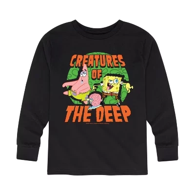Детская футболка SpongeBob Creatures of the Deep, черная