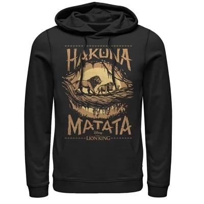 Мужское худи The Lion King Hakuna Matata, черное