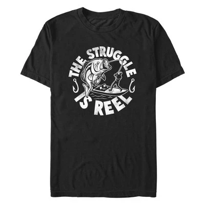 Мужская футболка Lost Gods The Struggle Is Reel Distressed черного цвета