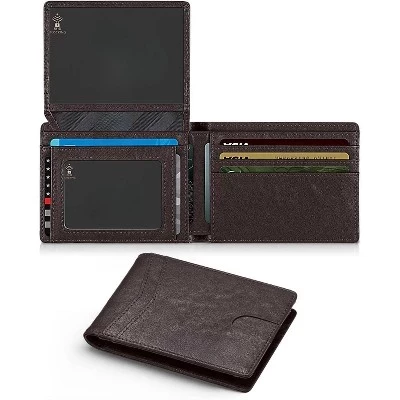 Мужской кожаный кошелек LEVEN SIXTEEN RFID, винтажно-кофейный