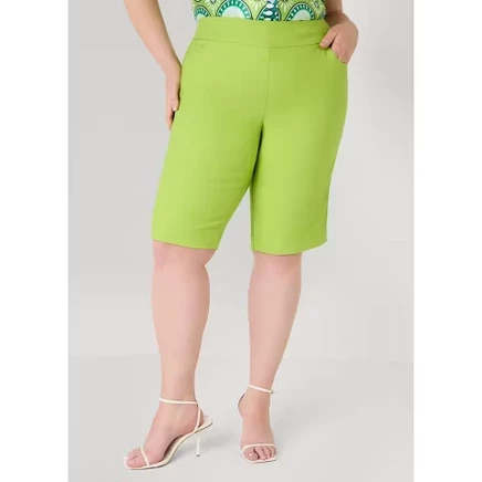 Женские бермуды Ashley Stewart Millennium, зеленые