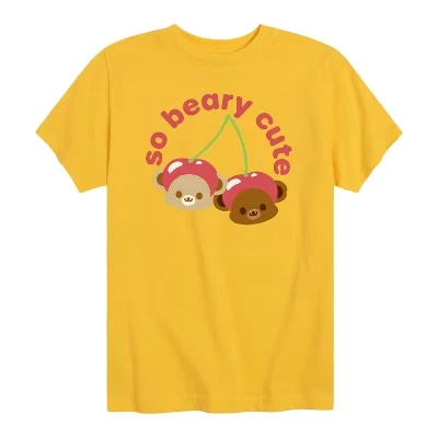 So Beary Cute -Футболка для малышей с коротким рукавом и рисунком желтого цвета