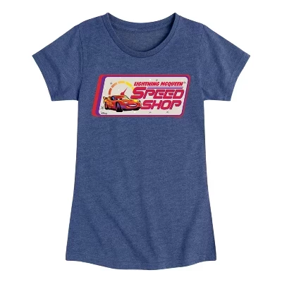 Приталенная футболка с коротким рукавом и графическим рисунком от Speed Shop от Молнии Маккуин