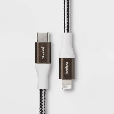 Кабель Lightning—USB‑C heyday плетеный, многоцветный