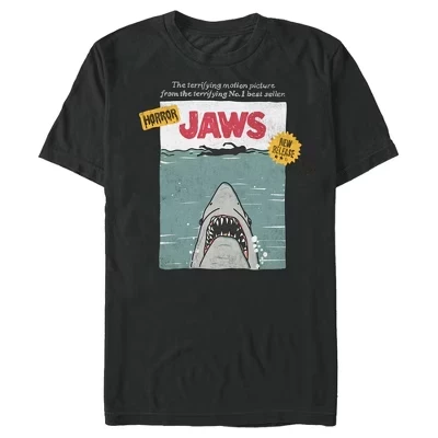 Мужская футболка Jaws Classic Poster Sketch, черная