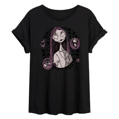Женская футболка Sally Art Nouveau с объемным рисунком в стиле оверсайз, черная