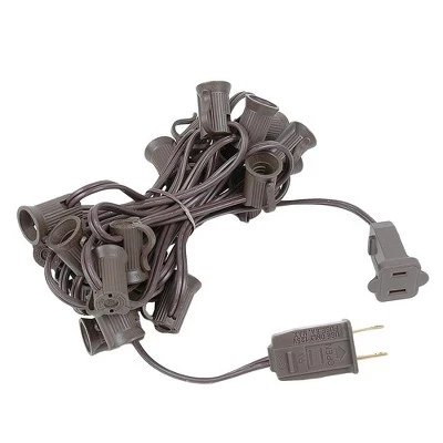 Рождественский стрингер на подставке для канделябров Novelty Lights C7/E12, Винтажный праздничный подвесной светильник, проволока SPT-1 20 калибра коричневого цвета
