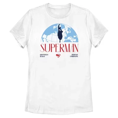 Женская футболка Superman Kryptonian Human белого цвета