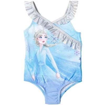Детский слитный купальник Disney Frozen, UPF 50+, синий