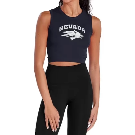 Женский кроп-топ NCAA с логотипом Nevada, темно-синий