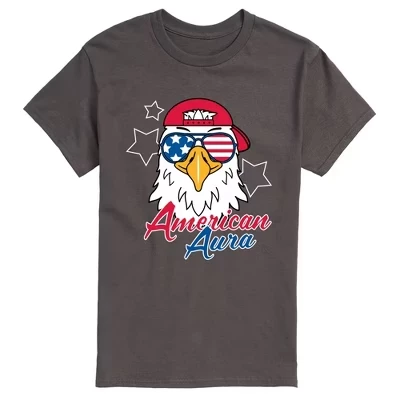 Мужская футболка American Aura Eagle с коротким рукавом и рисунком древесного угля