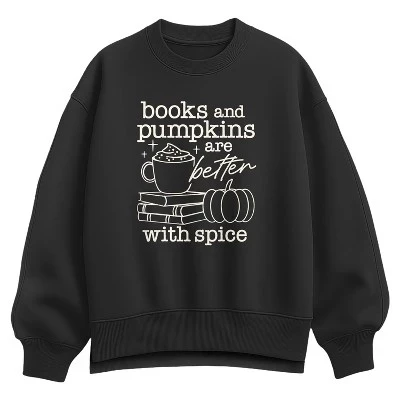 Женская толстовка Better With Spice Oversize из флиса черного цвета