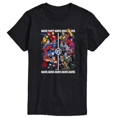Men's -  - Super Heroes Vs Villains Short Sleeve Graphic T-Shirt black