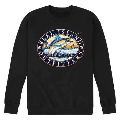Мужская флисовая толстовка Reel Island Outfitters с графическим принтом, черный
