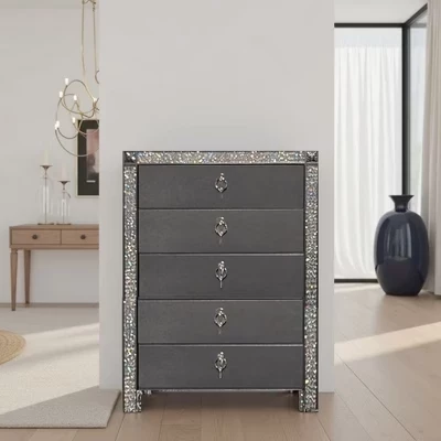 Высокий комод Royal Hampton на 5 ящиков, серый