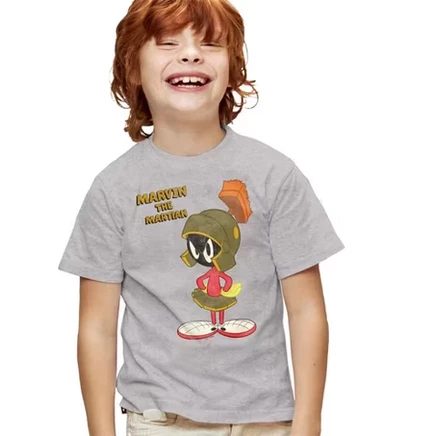 Футболка для мальчиков Looney Tunes «Марвин», меланжевая